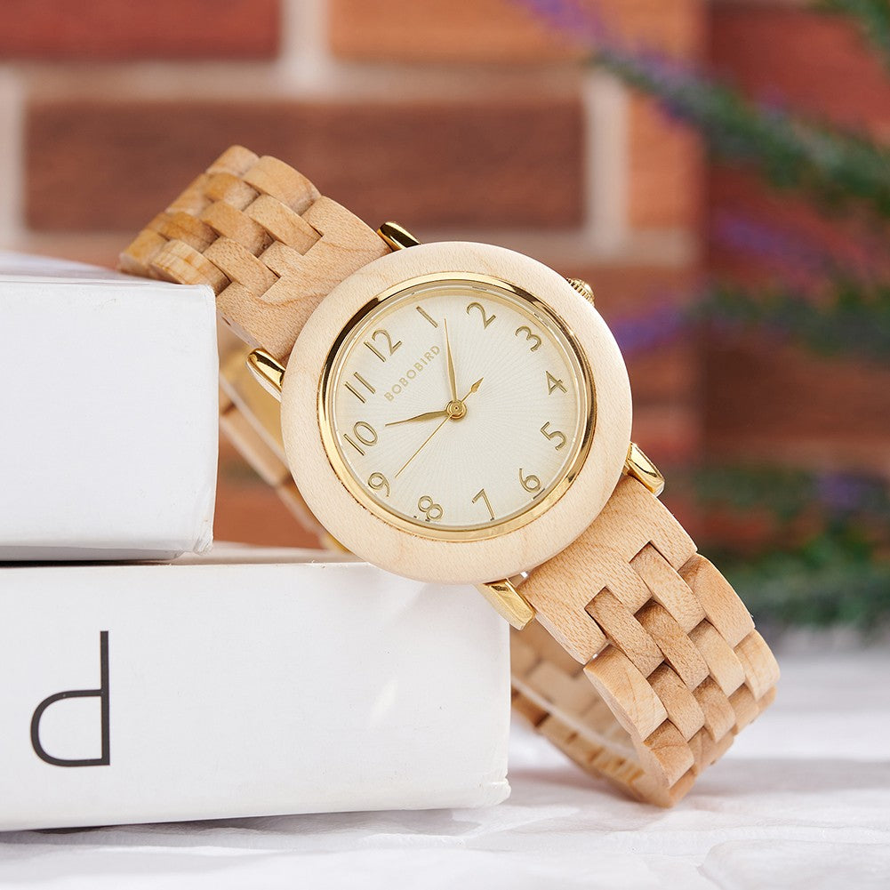 BOBO BIRD Women’s Custom Wooden Watch – Eco-Friendly Personalized Gift Quartz Wristwatch with Engraving Option Dropshipping