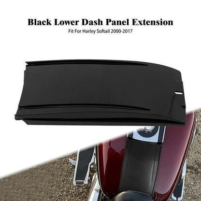 Extensão de Painel Inferior de Painel de Motocicleta Cromado Preto para Harley Softail Deluxe Springer Classic Night Train Injetada 00-2017