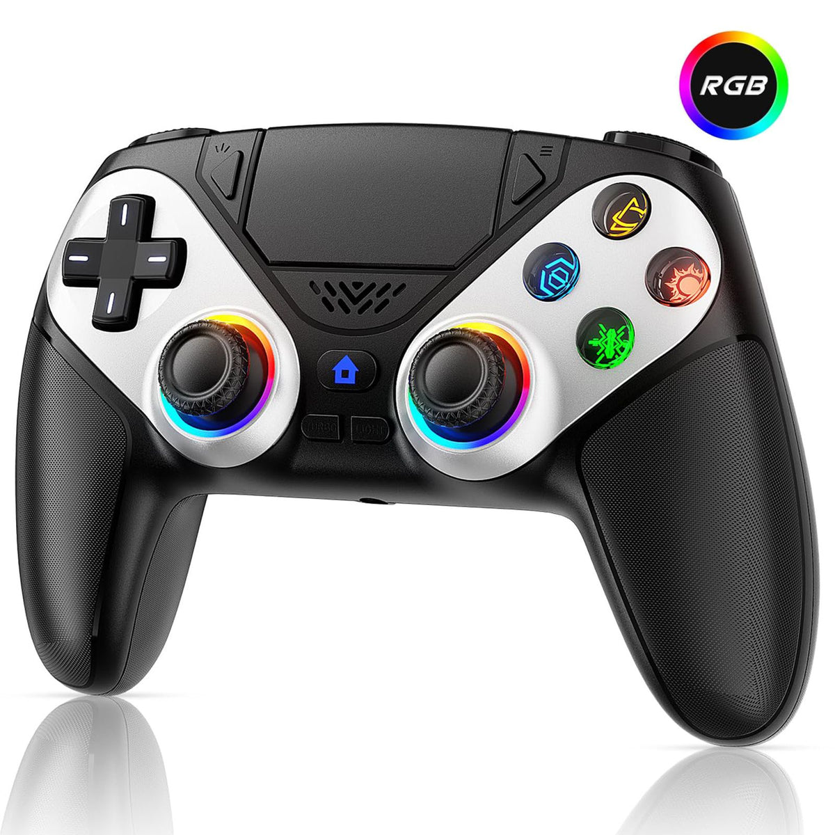 RGB Light Controller For PlayStation 5/PS5 Pro/Slim/PC Wireless Gamepad Marco/Turbo NO Drift Hall Effect Gaming Control Joystick