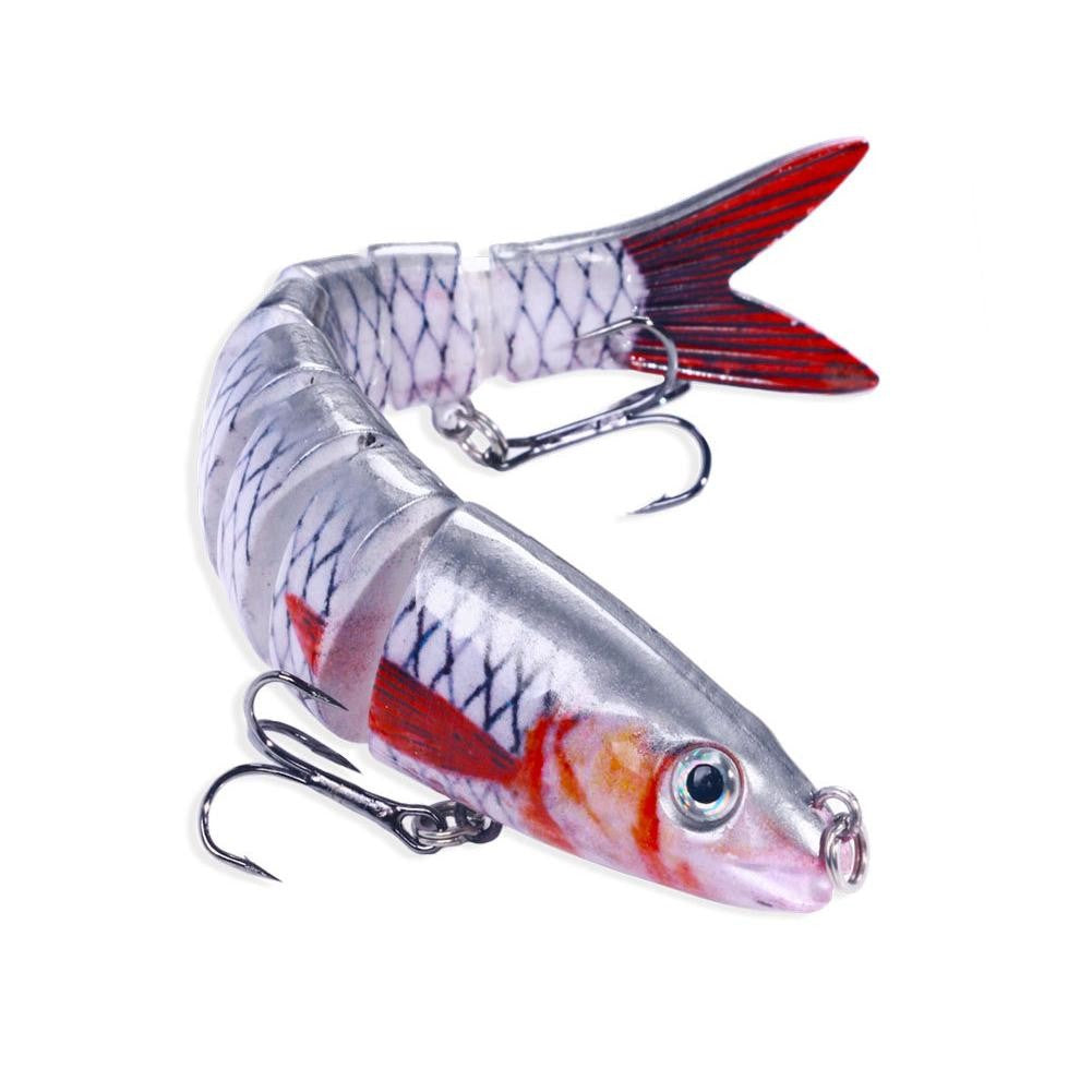 Iscas Artificiais Articuladas Wobblers para Pesca de Lúcio 13,4cm, Seções Múltiplas, Isca Rígida Artificial para Trolling, Ferramentas de Pesca de Carpa e Lúcio
