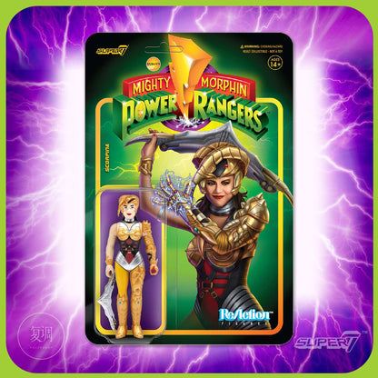 Em Estoque Super7 Mighty Morphin Power Rangers Carded Series 1 - Conjunto de Presente com Modelos Dragonzord, Red Ranger e Rita Repulsa