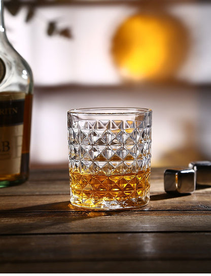 1 Copo de Uísque, Copos Tumbler para Whisky On the Rocks, Vidraria para Coquetéis, Scotch, Bourbon, Gin, Vodca, Conhaque