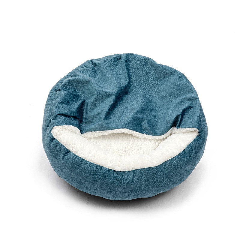 Cama Ortopédica Benepaw para Cães com Manta com Capuz Quente de Inverno Impermeável Resistente à Sujeira Casa para Gatos e Filhotes Confortável Lavável na Máquina