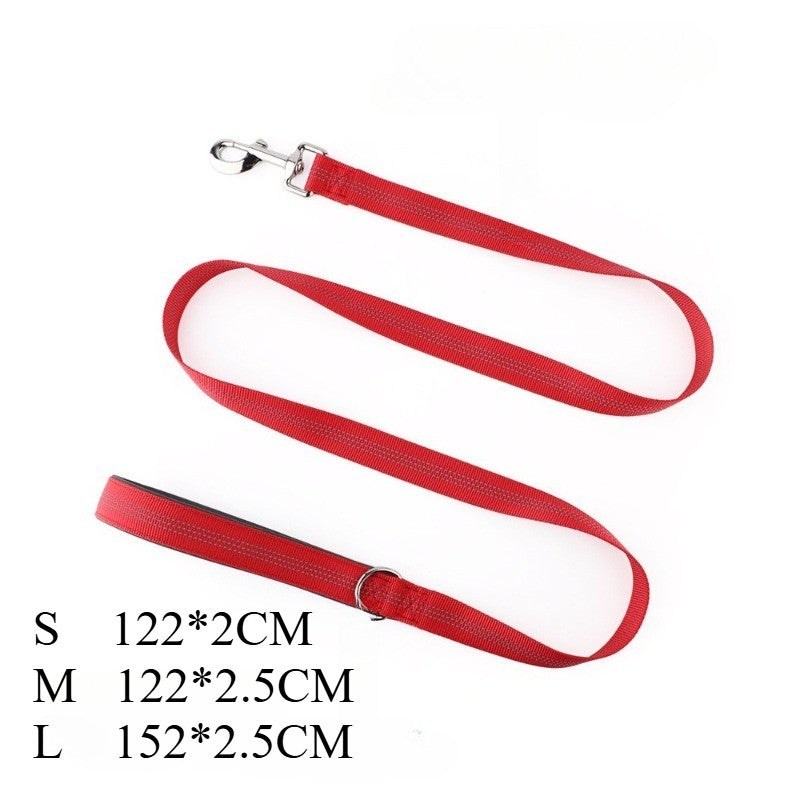 Guias para Cães Coleiras Refletivas com Cordão para Animais de Estimação Coleira para Cães Médios e Grandes à Prova de Explosão Resistente ao Desgaste e Durável
