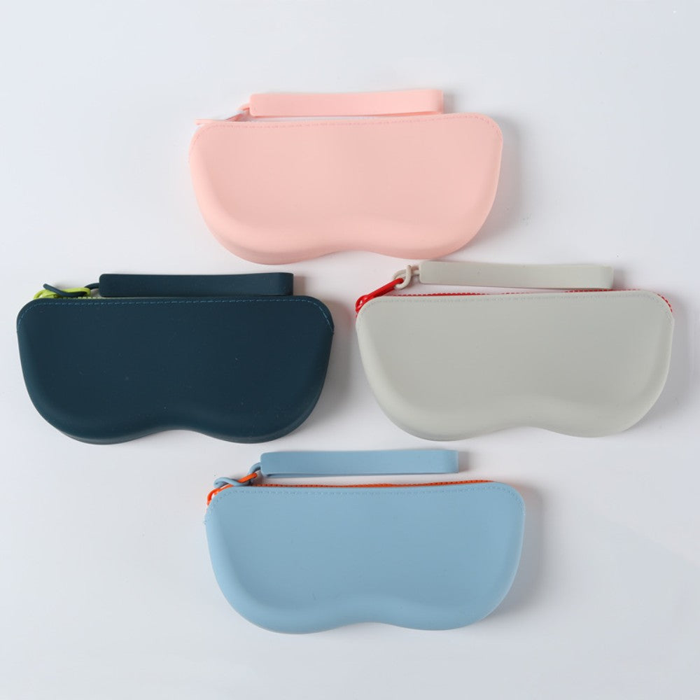 Soft Silicone Zipper Glasses Bag Storage Waterproof Bag Cosmetic Coin Bag for Women Girls Dustproof Glasses Box