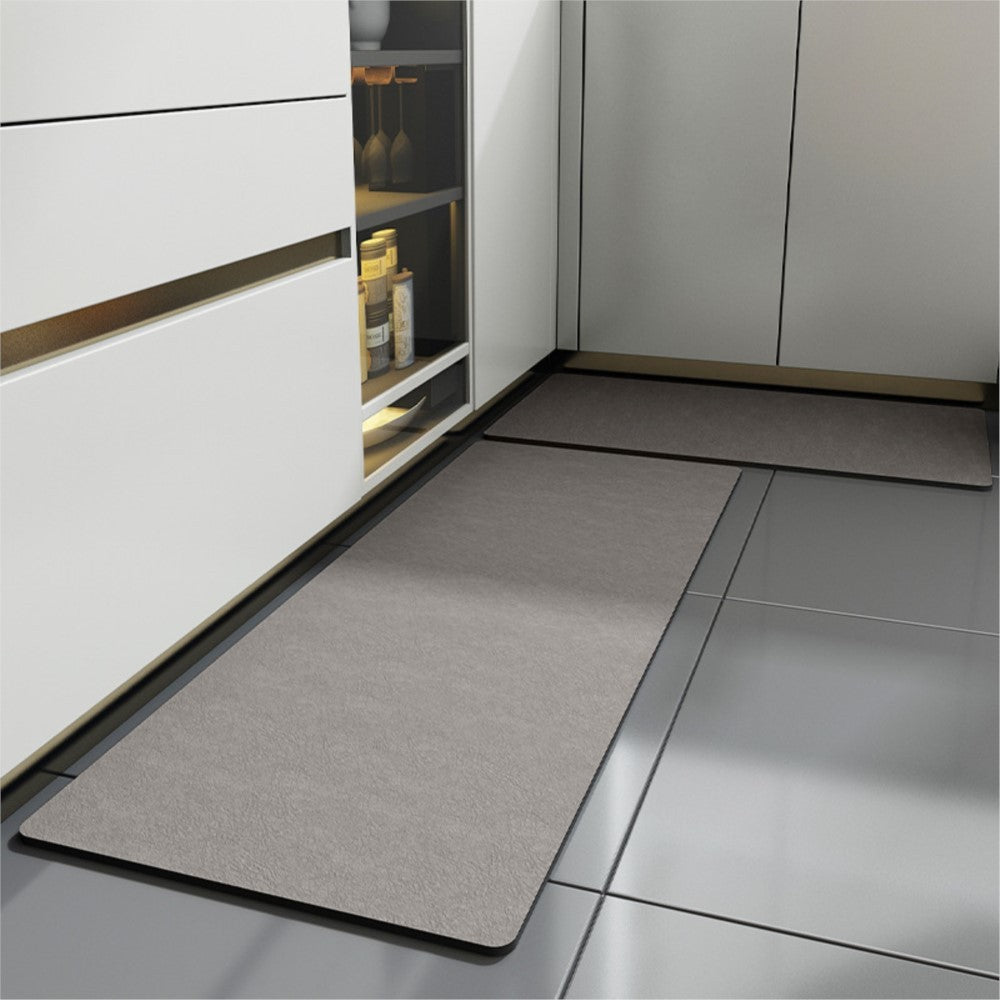 Super Absorbent Kitchen Floor Mat Mat Long Diatomite Kitchen Rug Soft Washable Carpets Solid Color Bathroom Entrance Doormat