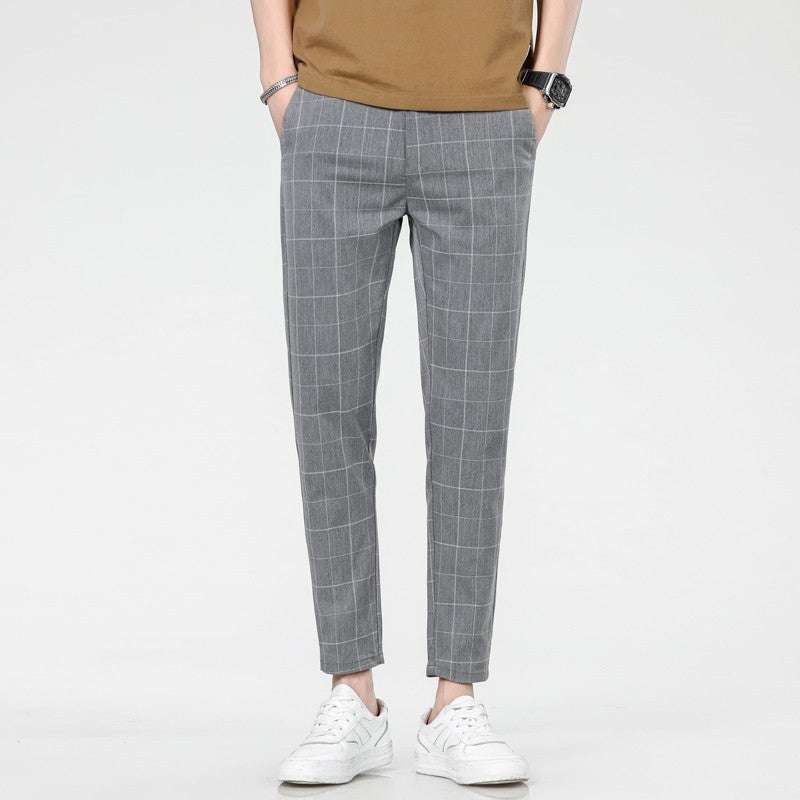 2024 Summer men's casual pants slim fit thin Korean version ice silk pants Jinlun sports pants straight tube quick drying pants