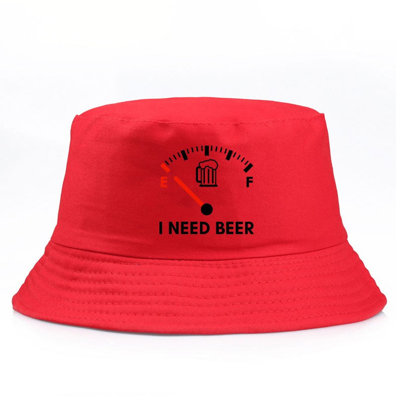 I Need Beer Reversible Bucket Hat Woman Man Outdoor Sun Beach Summer Panama Hats Girl Boy Sport Casual Fisherman Caps Visor Caps