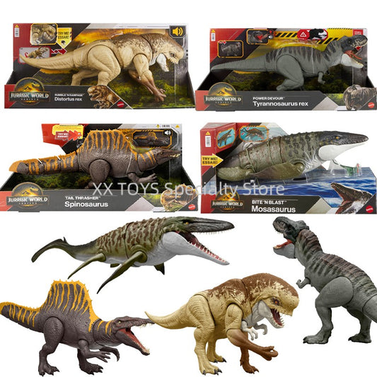 Jurassic World Rebirth Mosasaurus Distortus Rex Tyrannosaurus Rex Dinosaur Action Figure with Light & Sound Boys Birthday Gifts