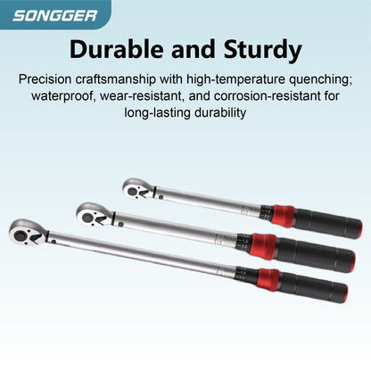 Kit de Chave de Torque Ajustável Multi-Drive 1/4"3/8"1/2"1–3000 N·m Conjunto de Ferramentas de Catraca Profissional de Alta Precisão com Pré-ajuste por Clique