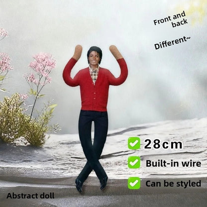 New Style  Michael Jackson Cosplay Prop Doll Plush Stuffed Figure Dolls Room Decoration Abstract Joint Mobility Props Gift