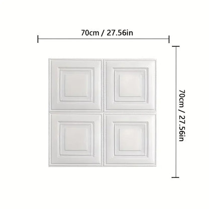 70cm*70cm 3D Room Decor Warm Decoration Self-adhesive Wall Stickers Foam Waterproof Anti-collision Wallpaper Ceiling Background