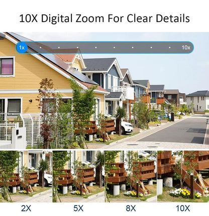 8MP 4K WiFi Camera Dual Lens Dual Screen Wireless Outdoor Surveillance Human Detect Security Protection Two Way Audio PTZ IP Cam