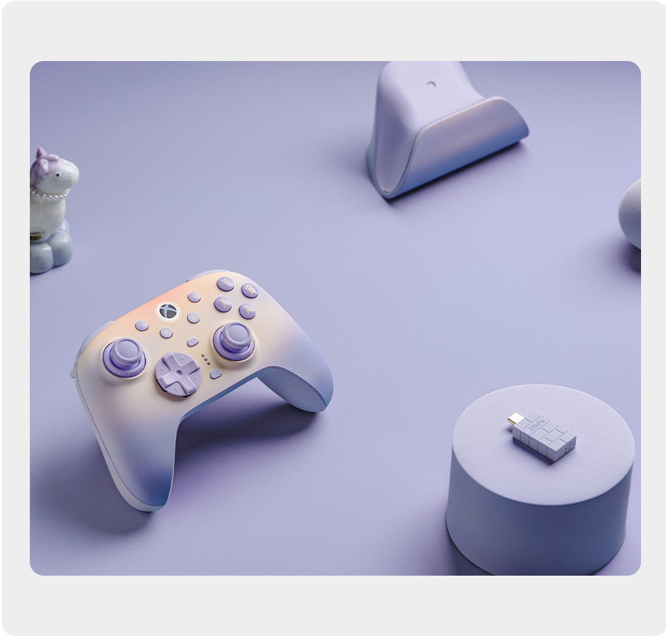 8BitDo Ultimate 3 Wireless Controller for Xbox, PC, Android, Apple With Force Ring TMR Joystick & Charging Dock (Lavender Dusk)