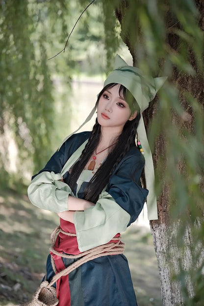 Game Where Winds Meet Yingying Cosplay Costume Ancient Hermit Hero Yingying Hanfu Carnival Convention Event Female Swordsman Set