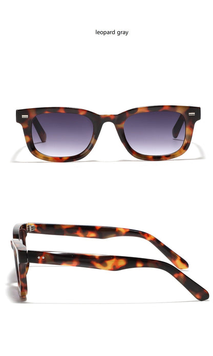 Óculos de sol retrô pequenos quadrados femininos e masculinos com rebites, lentes laranja, moda, óculos de sol de luxo, UV400, marca Oculus, óculos femininos Gafas