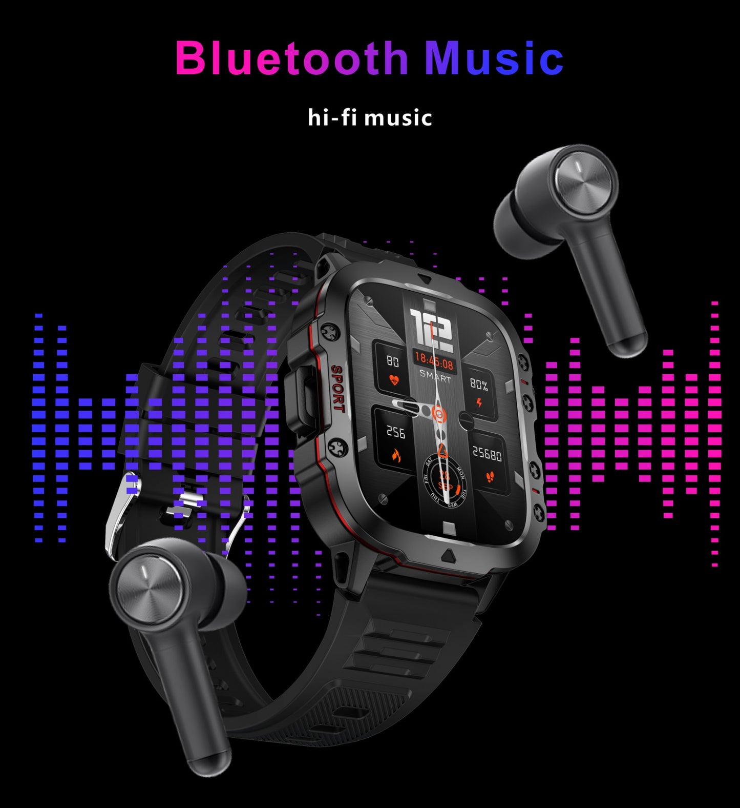 LIGE Outdoor Smart Watch Men 2.01" Screen 3AT Waterproof Watches Bluetooth Call Ai Voice Sport Smartwatch For Android Xiaomi IOS