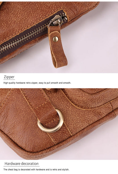 Genuine Leather Waist Bag Men Women's Belt Bag Casual Waist Packs  for Phone Pouch Travel Chest Bag Crossboby Shoulder Bag
