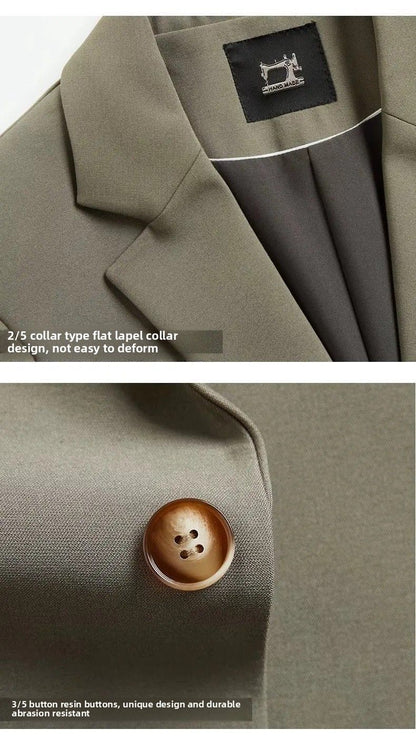 Casual Drapey Suit Set Men's Stylish Complete Set Cool College Students Street Fashion Korean Version Autumn Winter Suit