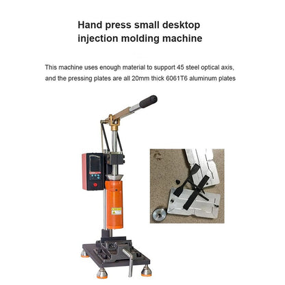 220V Small Table Type Pneumatic Injection Molding Machine 100g Vertical Desktop Polymer ABS PP PC as PE PET PVC Plastic Mold