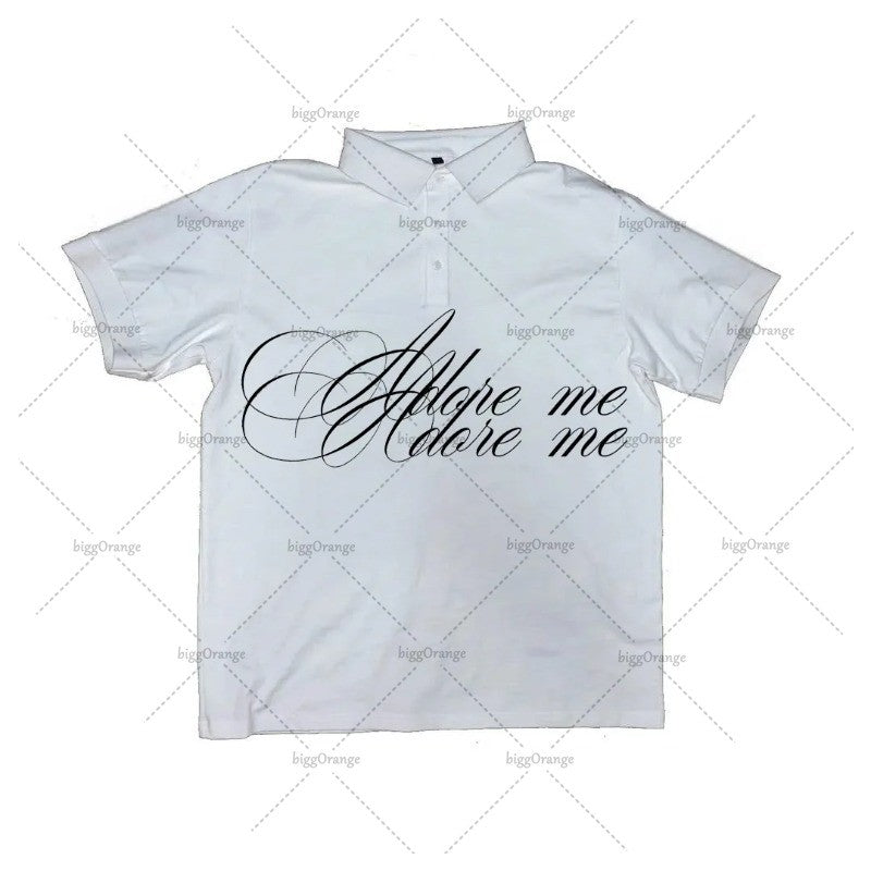 Harajuku Retro Striped Letters Fashionable Loose Cotton T-shirt Men Y2K High Street Fashion Clothing Punk Casual Short Sleeves