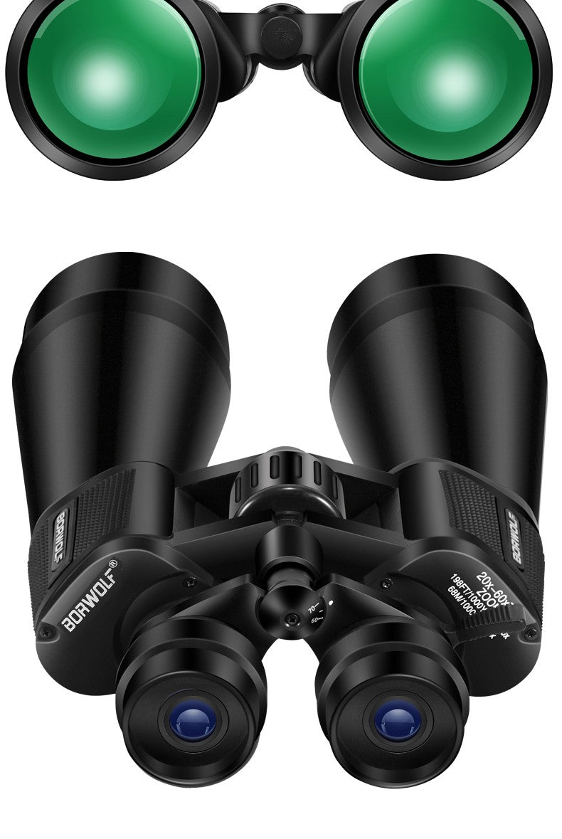 BORWOLF Binóculos de Grande Lente Objetiva 20-60X70 FMC Óptica de Alta Potência para Caça Observação de Pássaros e da Lua