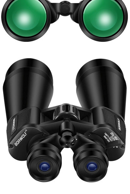 BORWOLF Binóculos de Grande Lente Objetiva 20-60X70 FMC Óptica de Alta Potência para Caça Observação de Pássaros e da Lua