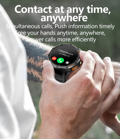 Smartwatch LIGE Novo para Esportes ao Ar Livre com GPS, Bússola, Tela AMOLED de 1.43", Bateria de 530mAh, Monitor Cardíaco, Chamadas Bluetooth e À Prova D'Água