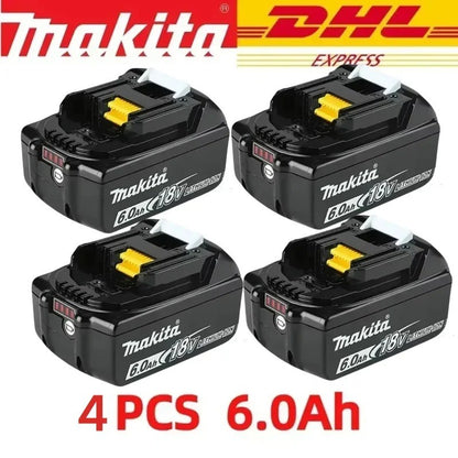 Bateria recarregável 100% original Makita 18V 5.0Ah 6.0Ah 9.0Ah, para ferramentas elétricas Makita Bateria+carregador+furadeira elétrica