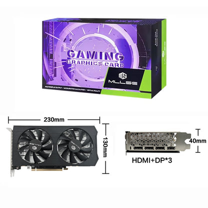 Placa de Vídeo MLLSE RX 5500xt 8gb Gaming 7NM 128bit GDDR6 8 pinos PCI Express 4.0 x 8 1717MHz HDMI*1 DP*3 Desktop