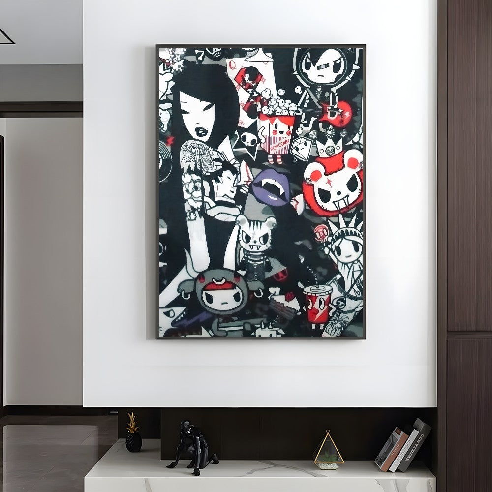 Cartoon Art Kawaii townTokidokiinside Poster HD art sticky wall waterproof home living room bedroom bar aesthetic decoration