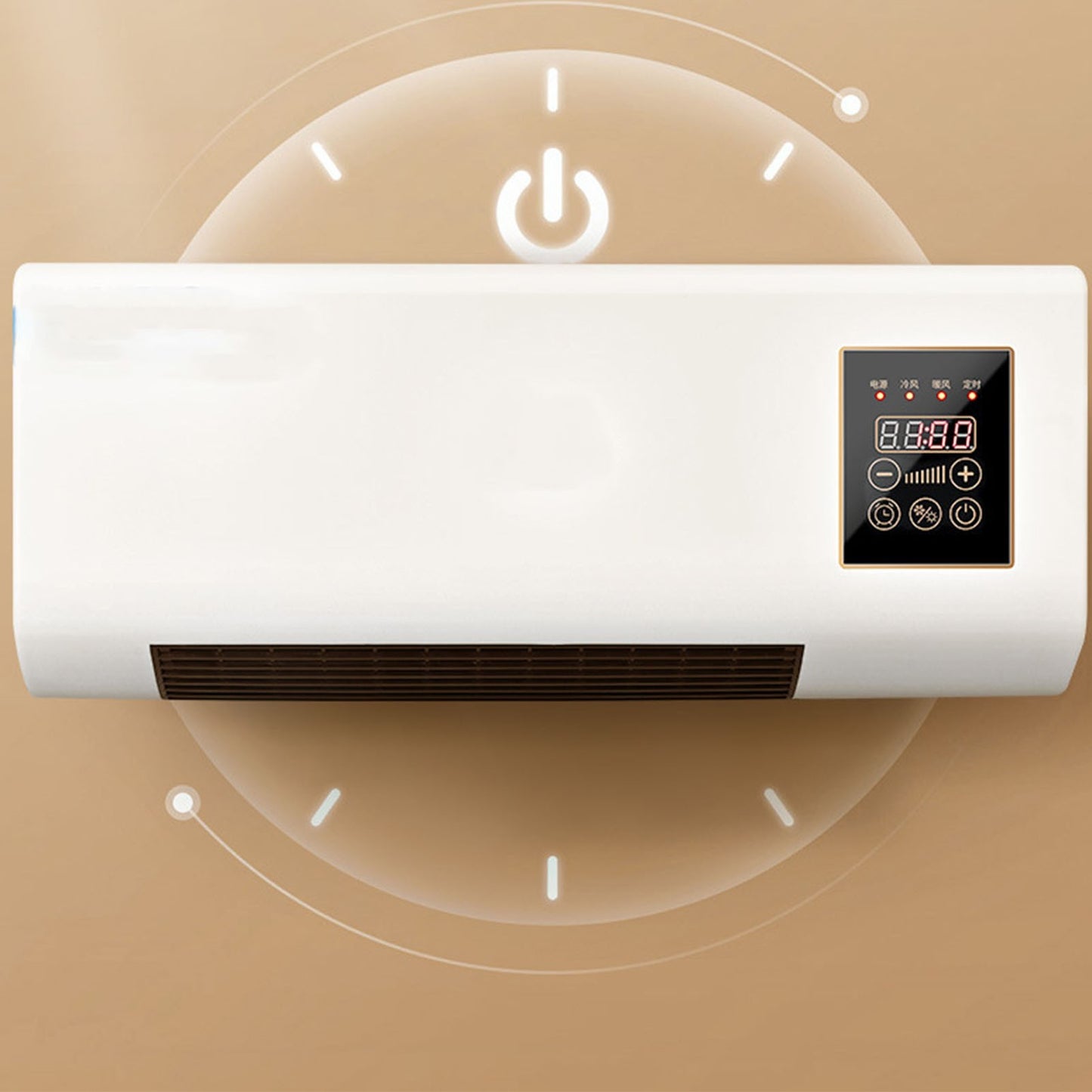 Ar Condicionado 2 em 1 1800W Quente Frio Uso Duplo Portátil de Parede com Controle Remoto para Casa Quarto