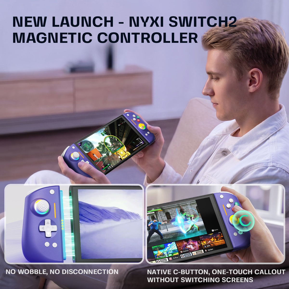 NYXI Hyperion 3 Joypad for Switch 2 – Wireless Joycon with Carrying Case