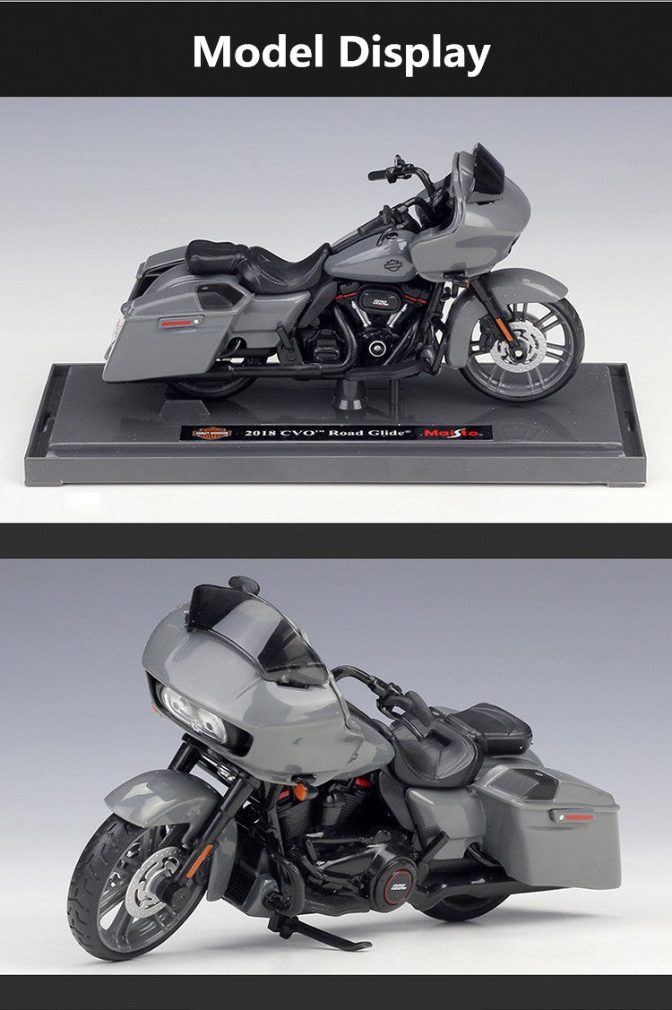 Maisto 1:18 Harley 2018 CVO Road Glide Liga Modelo de Motocicleta Esportiva Metal Moto de Corrida de Rua Modelo de Simulação Presentes Infantis