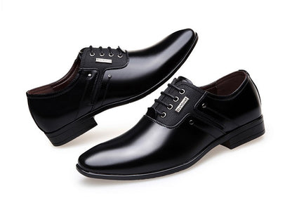 QFFAZ Big Size 38-47 Men Wedding Dress Shoes Black Brown Oxford Shoes Formal Office Business British Lace-up Men's Footwear