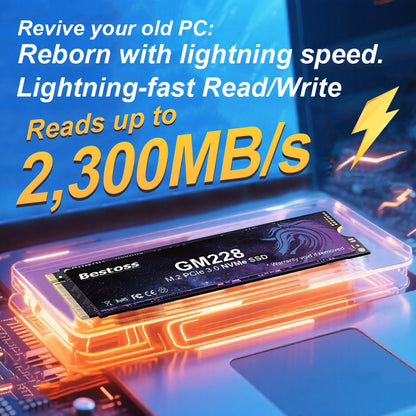 Bestoss M.2 NVMe PCIe 3.0 128GB 256GB 512GB 1TB SSD Interno para Notebook e Desktop