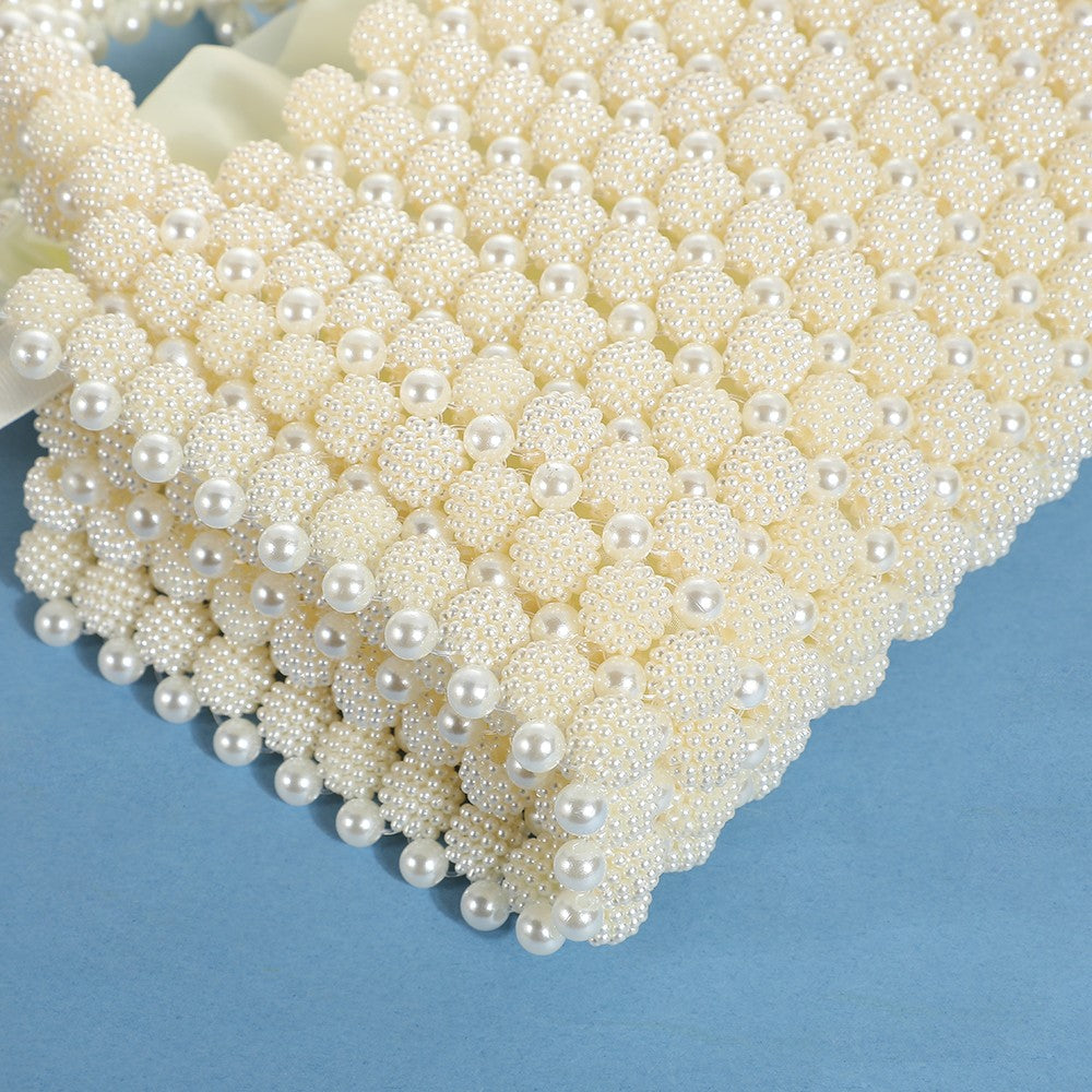 New high-end handcrafted beaded pearl evening bag elegant women's handbag fashionable and stylish one-shoulder bag for sociali