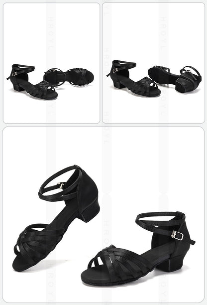 Girls Dance Shoes Kids Child Girl's Ballroom Latin Dance Shoes for Women Modern Jazz Dancing Shoes Training Shoes Salsa Sandals