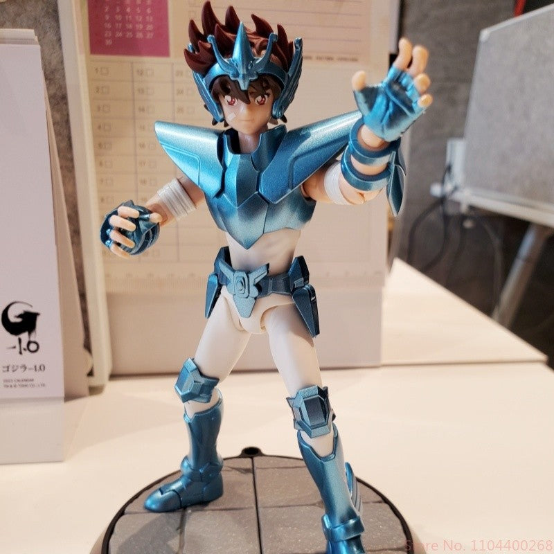 Genuine Blokees Saint Seiya Champion Boneco de Ação Aiolos Touro Aldebaran Pégaso Mu Aiolia Milo Brinquedos Kits de Montagem Presentes
