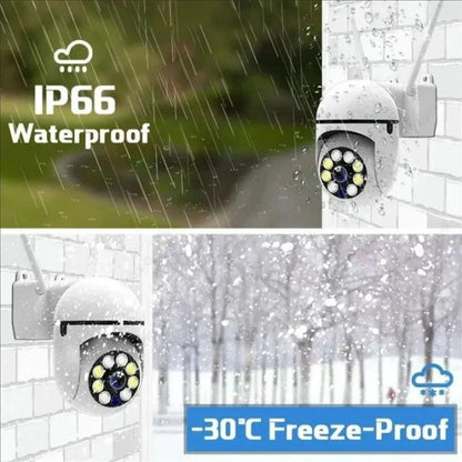 Câmera de Segurança Wifi IP Externa Sem Fio PTZ 3MP 4X Zoom Câmeras AI Rastreamento Humano Áudio Bidirecional HD Visão Noturna Colorida