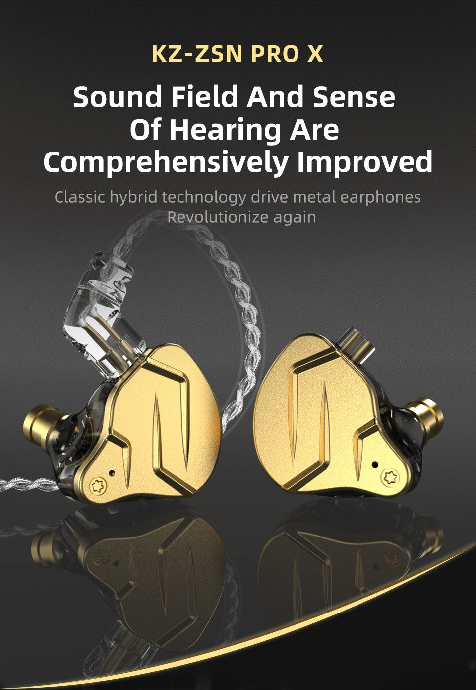 KZ ZSN Pro X Metal Earphones 1BA+1DD Hybrid Technology HIFI  Earbuds In Ear Monitor Headphone Sport Noise Cancelling Headset