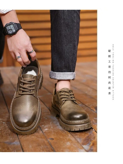[ENLEN & BENNA] High-quality autumn and winter series men's shoes British fashion low-top men's leather shoes