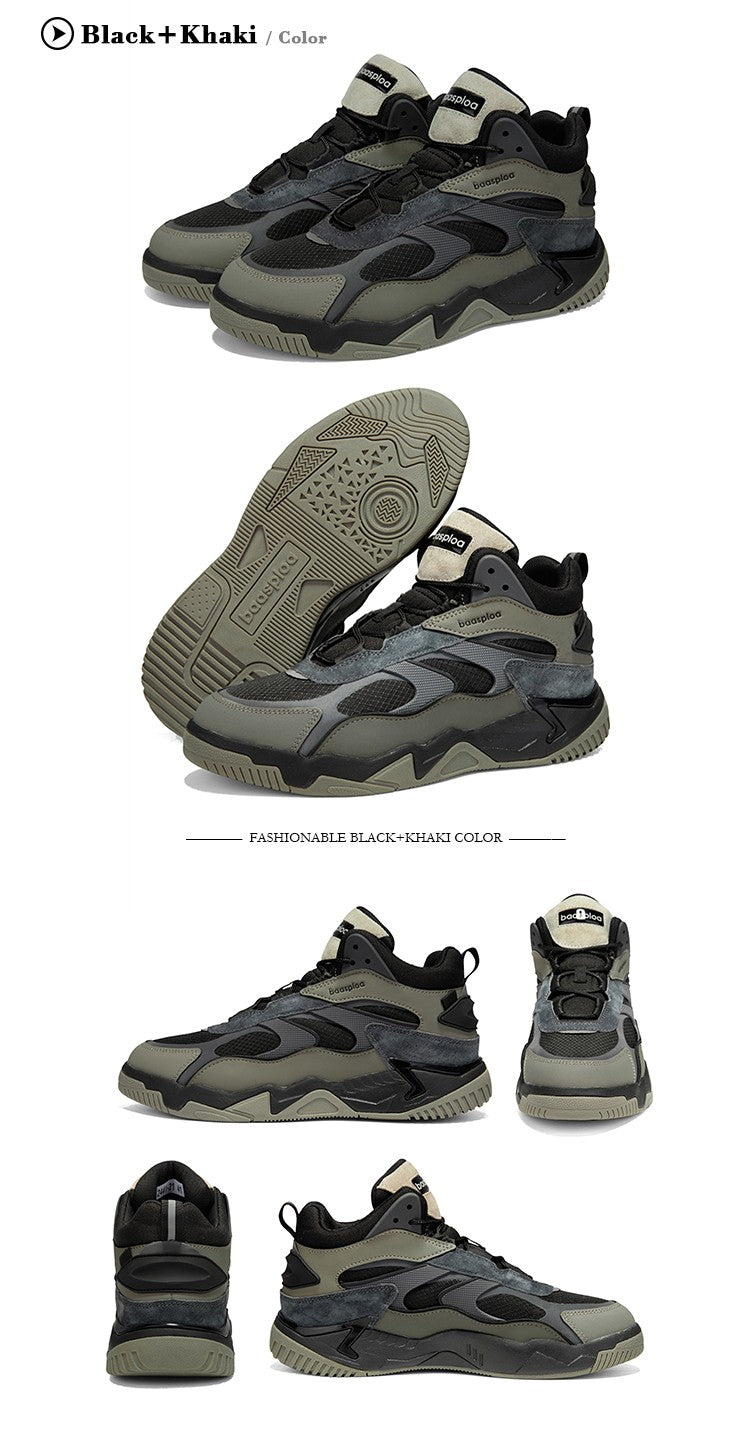 Baasploa New Men's Shoes Outdoors Walking Sneakers Waterproof Shoes Comfort Tenis for Men Non-Slip