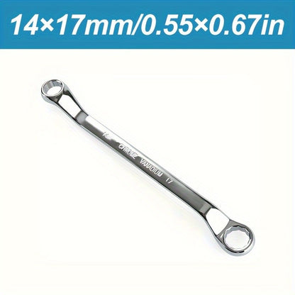 1pc Chrome Vanadium Steel Dual Head Dual-purpose Plum Wrench Auto Repair Wrench Tool Eye Wrench Repair Hardware Tool Plum Wrench