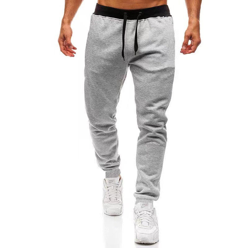 Calças Fitness Masculinas 2025 Calças de Treino Masculinas Esportivas de Cor Lisa para Academia, Calças Casuais Compridas, Calças Skinny Moletom, Calças Jogger de Agasalho