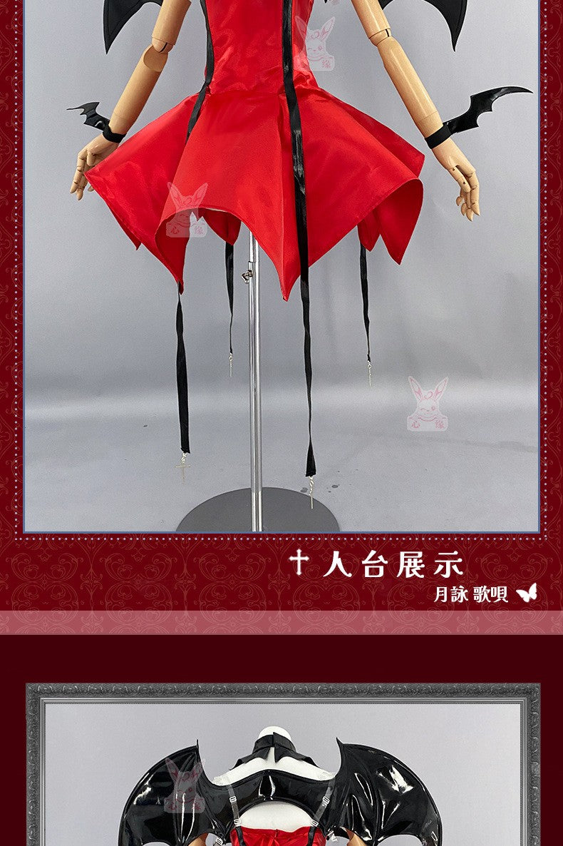 Anime Shugo Chara Tsukiyomi Utau Devil Transformation Cosplay Costume Full Set Women Halloween Cos Outfit With Horns Accessories
