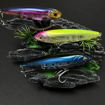 17g Surface Pencil Fishing Lures Walk the Dog Floating Wobbler Laser Artificial Bait for Trout Bass Seawater Swimbait Supplies