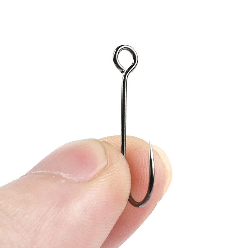 Supercontinent Barb Hook Fishing hook big ring Carbon Steel Single Hooks tackle  Worm Hooks With big eyes Ring 20pcs