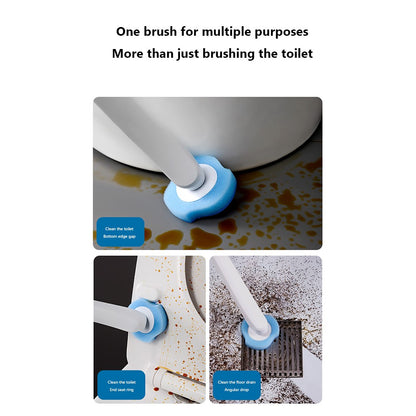 Wall-mounted Disposable Toilet Brush Cleaner with 8/16/24PCS Brush Head Bathroom Long Handle Cleaning Brush Toilet Accessories
