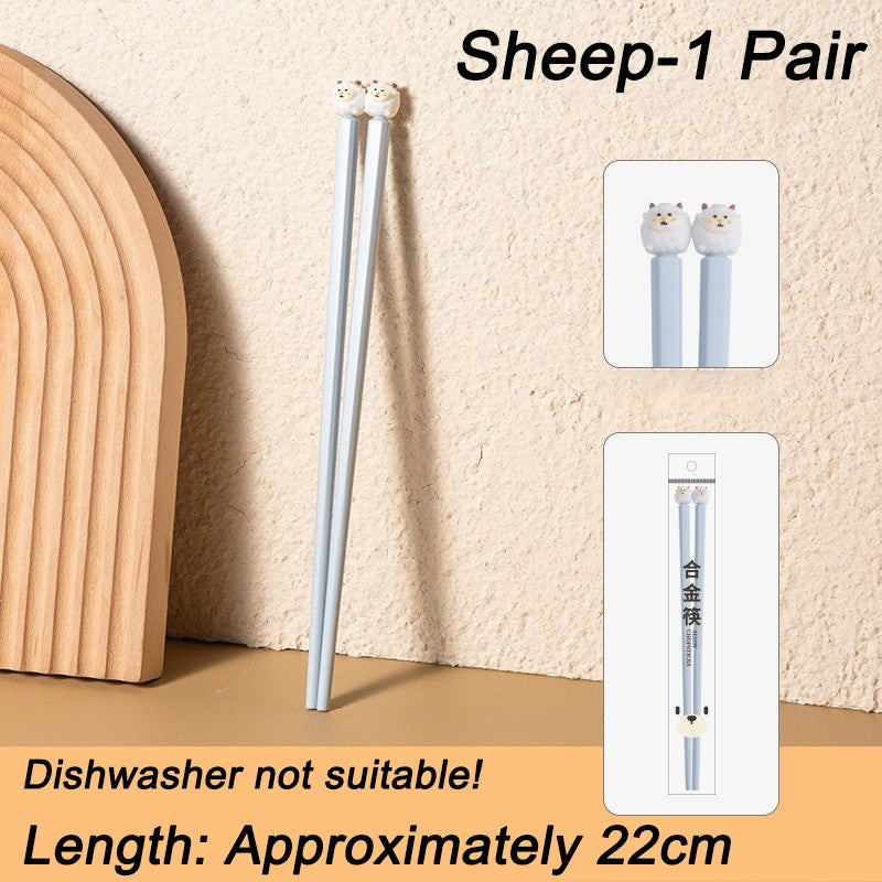 22cm 3D Bonitos Desenhos Animados Animais Hashi Para Crianças Hashi Chinês Comida Sushi Varas Casa Cozinha Louça Jantar Ferramenta de Cozinha